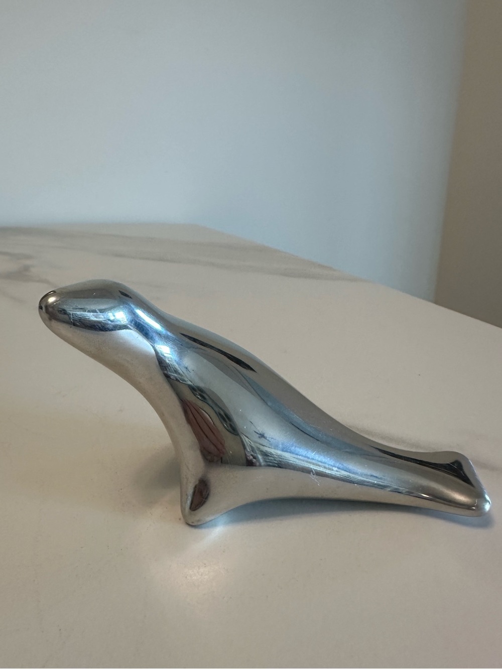 Vintage Hoselton Seal Polished Aluminum Sculpture #124 (retired) Signed
